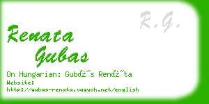 renata gubas business card